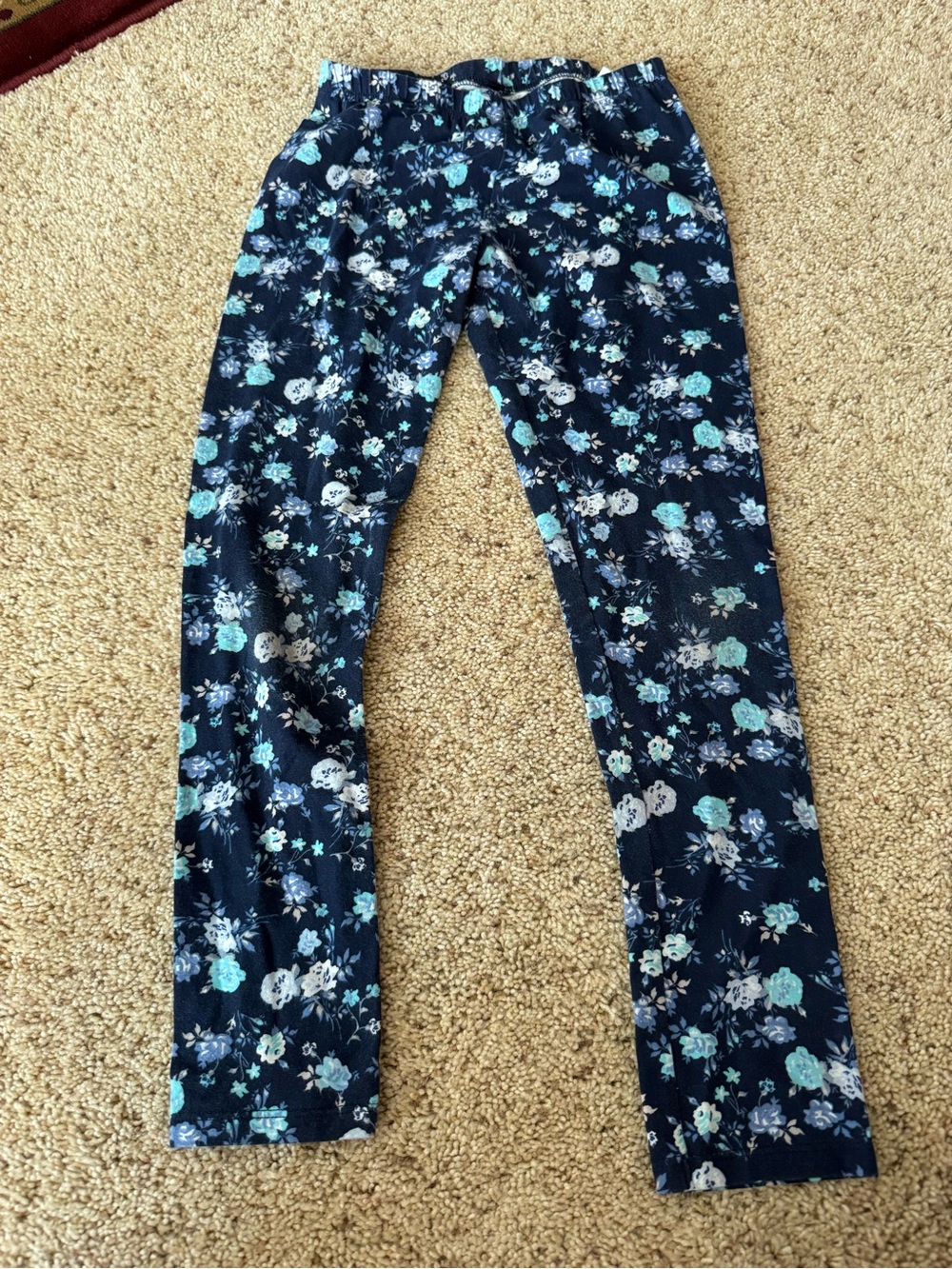 Girls blue floral leggings 💙